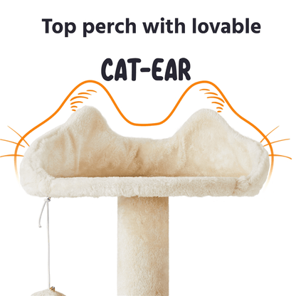 Deluxe 70" Multi-Level Cat Tree with Cozy Condos and Fun Scratching Posts - Perfect for Active Kittens!