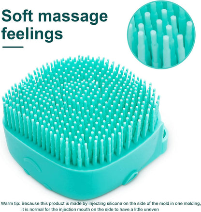 Ultimate Pet Bath Brush - Soft Silicone Shampoo Dispenser for Gentle Grooming of Dogs and Cats (Blue)