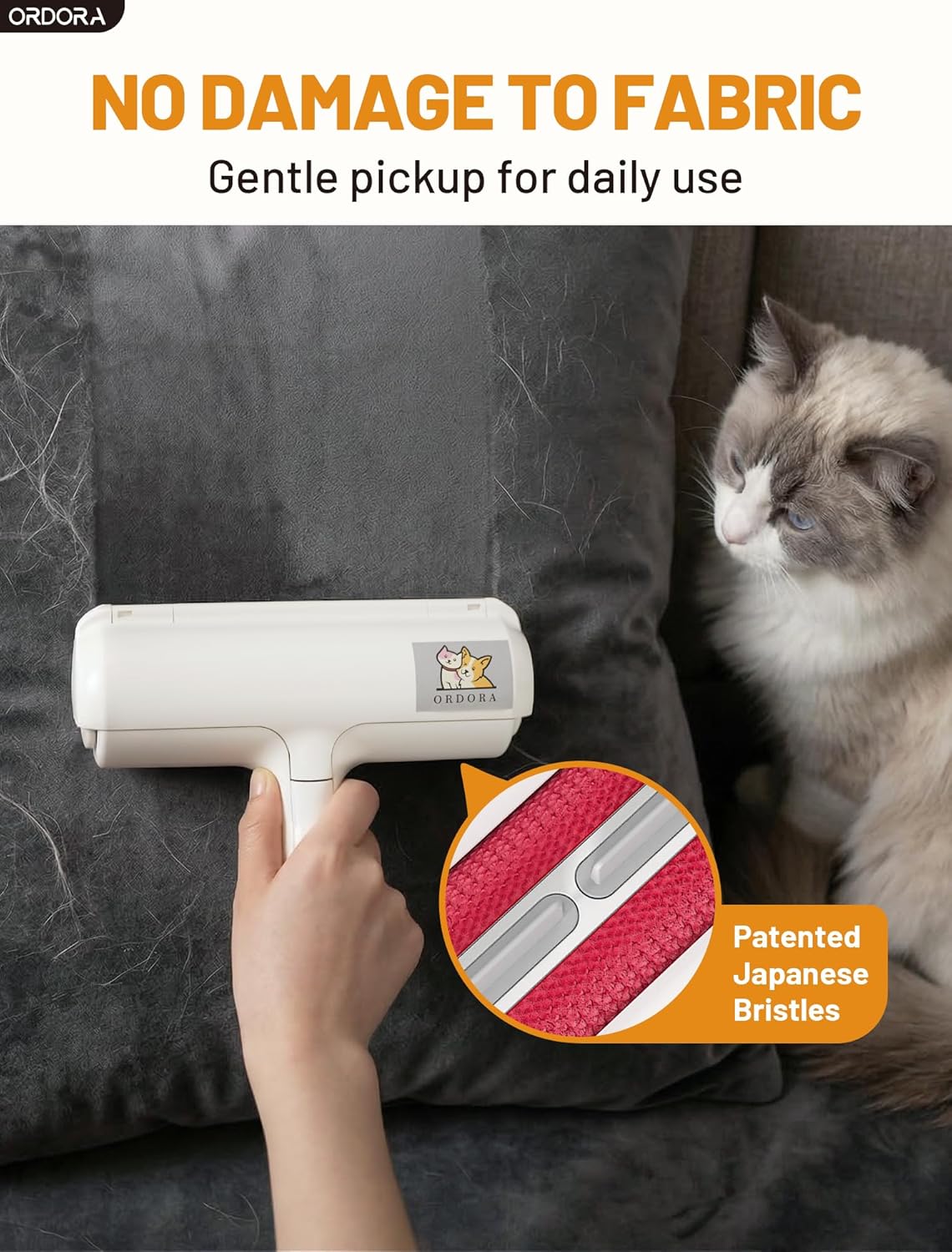 Ultimate Pet Hair Removal Tool: Eco-Friendly Lint Roller for Effortless Cleaning of Dog & Cat Hair on Furniture, Bedding, and More
