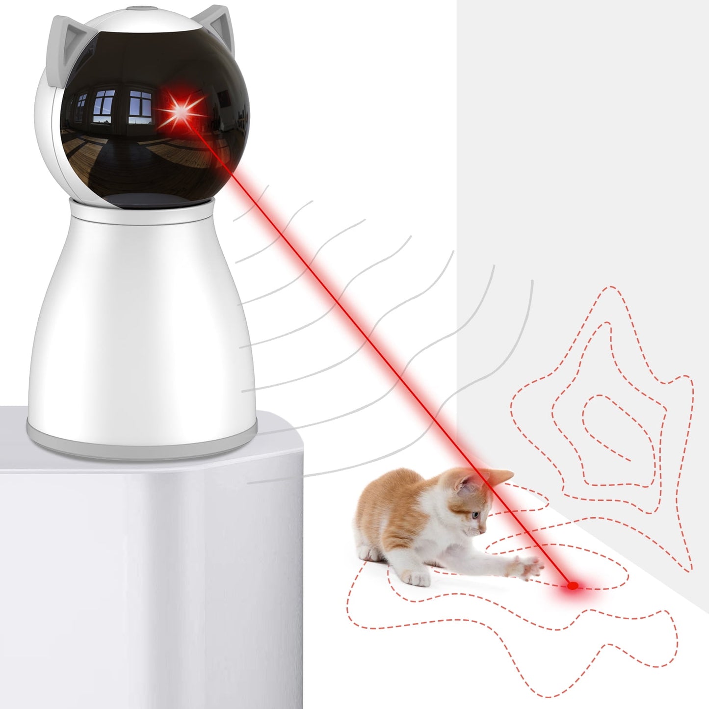 Revolutionary 4th Generation Motion Activated Cat Laser Toy - Interactive, Rechargeable Fun for Indoor Cats and Kittens!