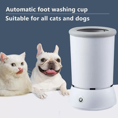 Electric Dog Paw Cleaner and Massager, Portable USB Rechargeable Paw Washing Cup, Automatic Foot Cleaning Machine for Small Dogs